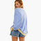 Women's Oversized Striped Sweatshirt | Casual Long-Sleeve Pullover