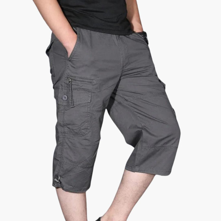 Men's 3/4 Cargo Pants | Relaxed Fit Multi-Pocket Summer Pants