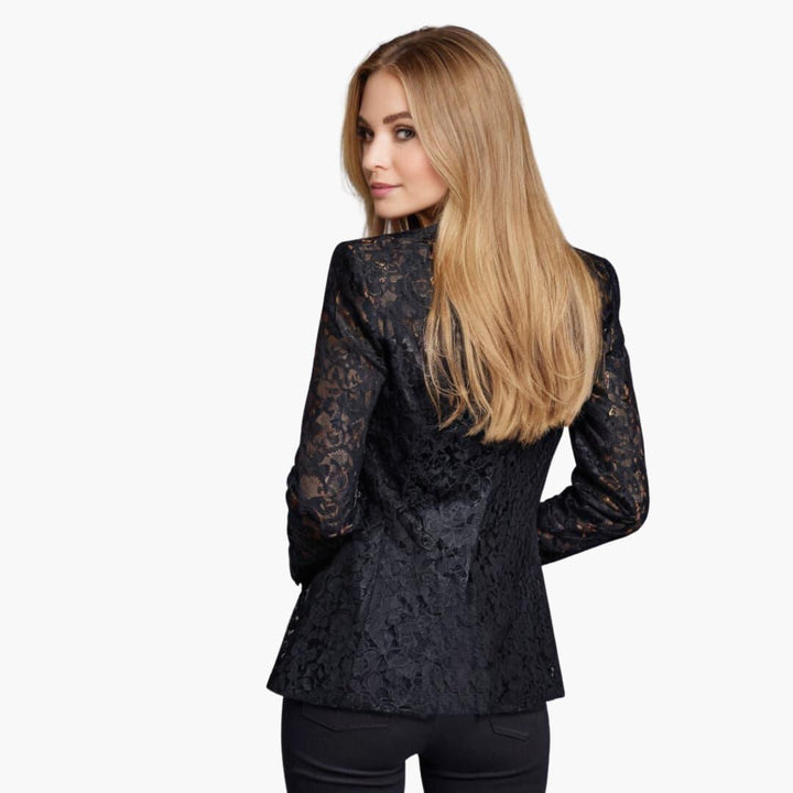Sacou damă blond | Jachetă elegantă cu flori