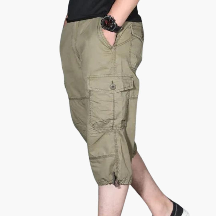 Men's 3/4 Cargo Pants | Relaxed Fit Multi-Pocket Summer Pants