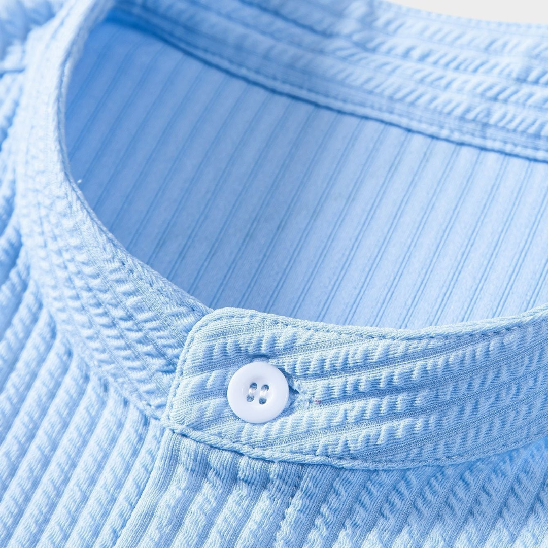 Men's Slim Fit Stand Collar Shirt | Beach Style