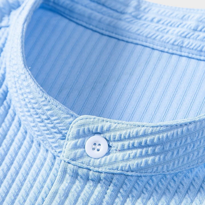 Men's Slim Fit Stand Collar Shirt | Beach Style