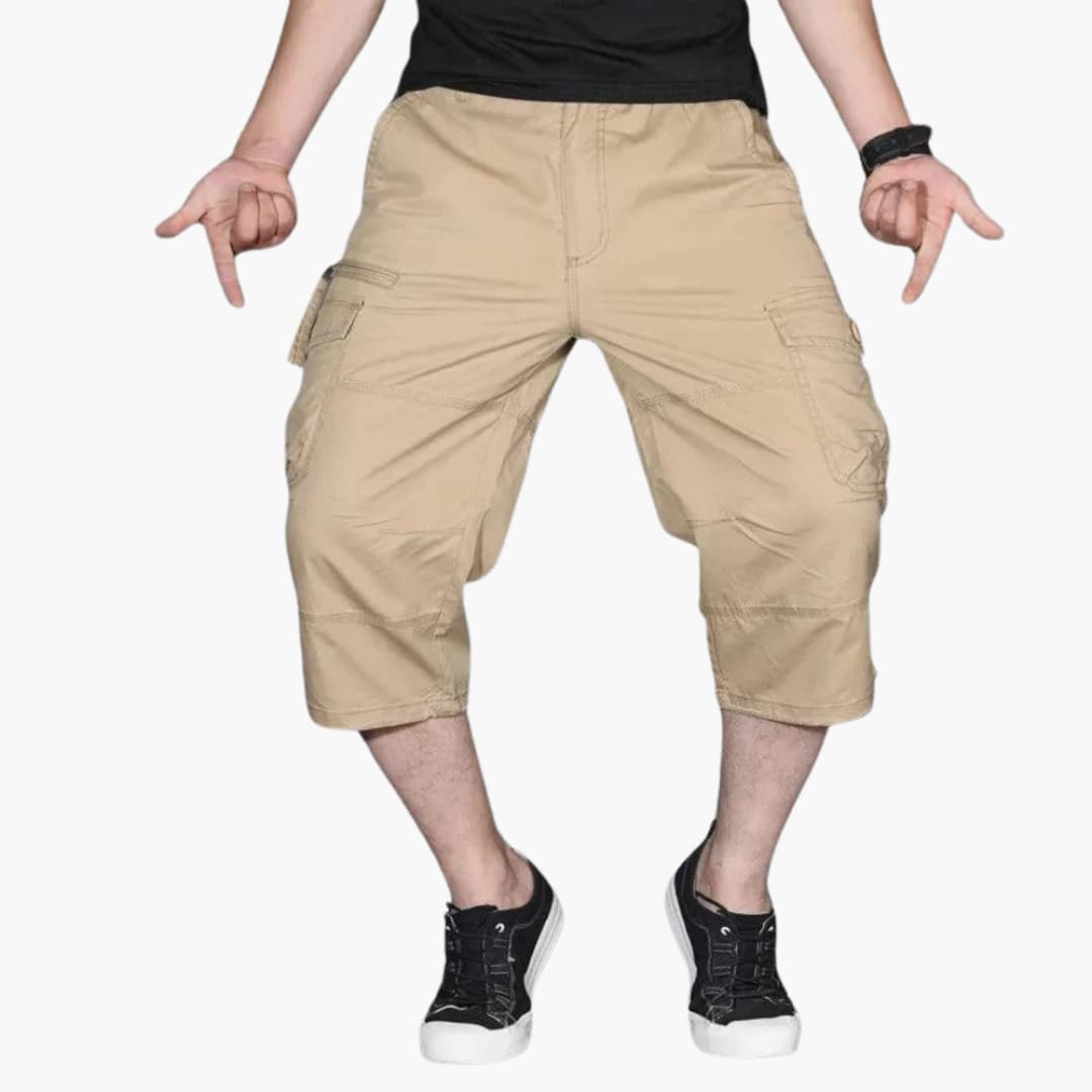 Men's 3/4 Cargo Pants | Relaxed Fit Multi-Pocket Summer Pants
