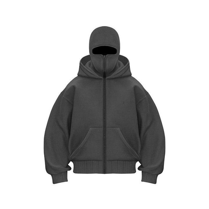Overdimensioneret Hættetrøje Med Ansigtsmaske | Herre Gadetøj-Pullover