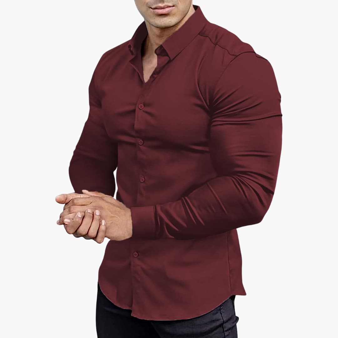 Men's Slim Fit Shirt | Casual Button-Down Shirt