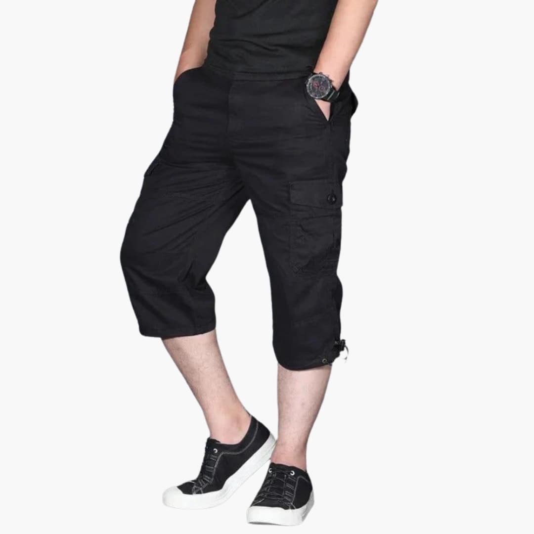 Men's 3/4 Cargo Pants | Relaxed Fit Multi-Pocket Summer Pants