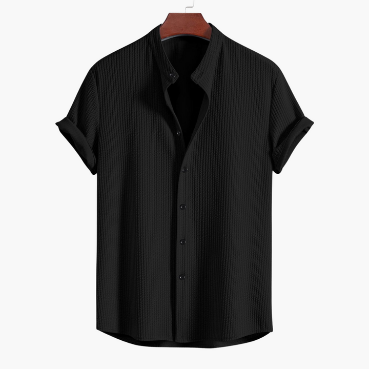 Men's Slim Fit Stand Collar Shirt | Beach Style
