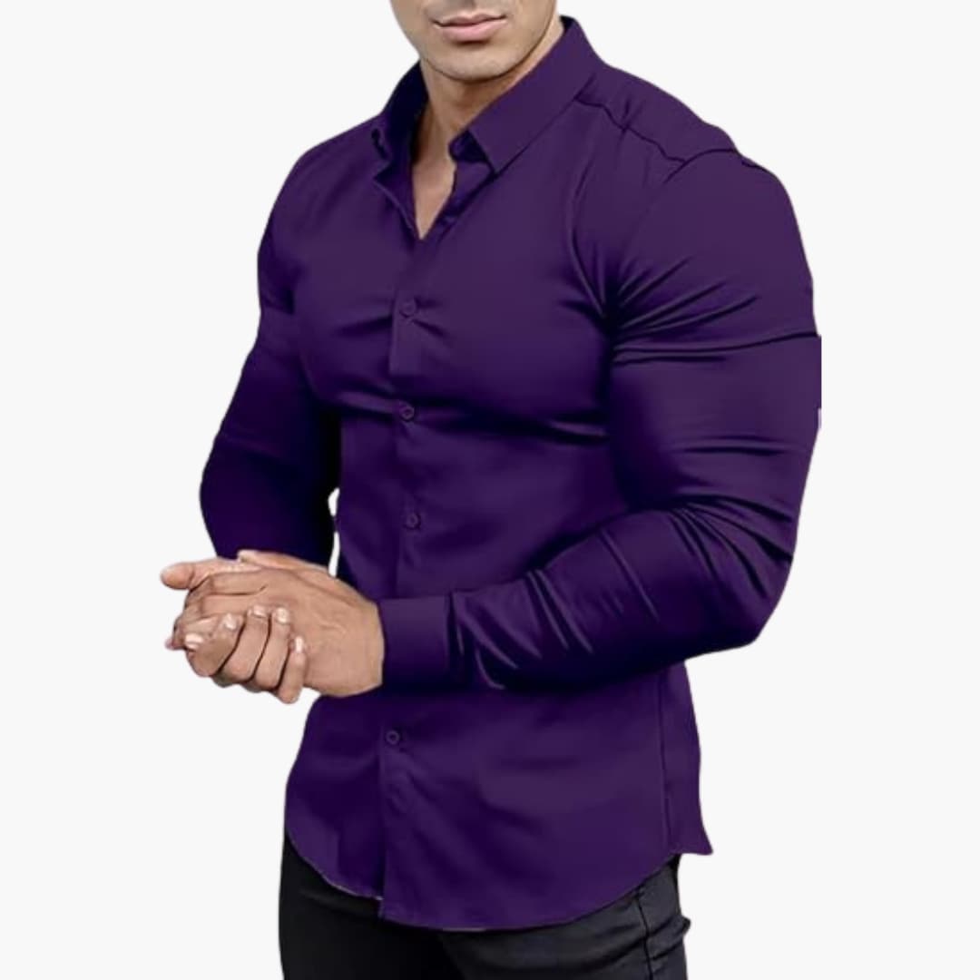 Men's Slim Fit Shirt | Casual Button-Down Shirt