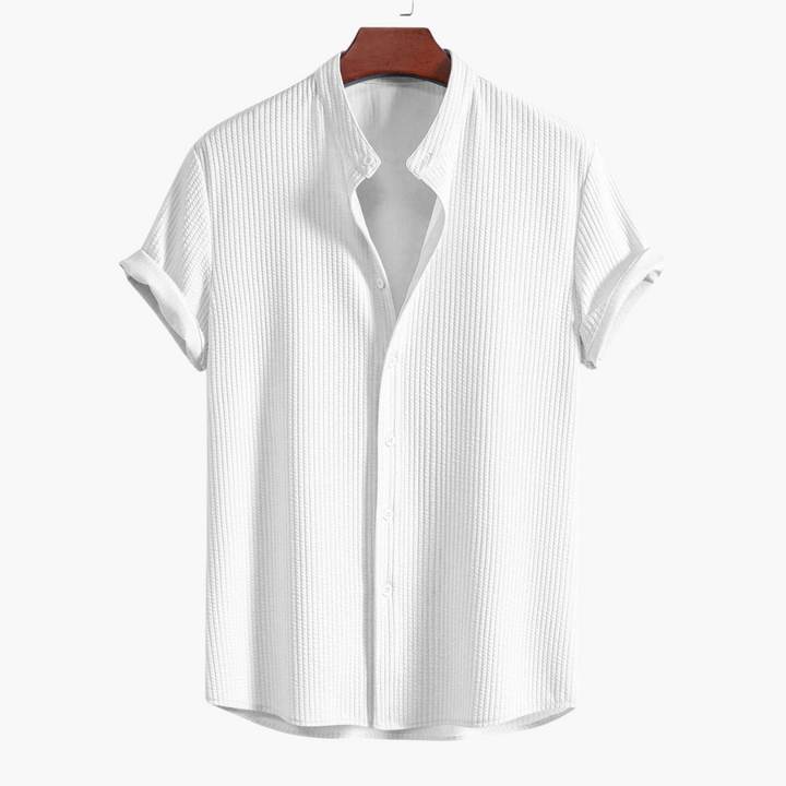 Men's Slim Fit Stand Collar Shirt | Beach Style
