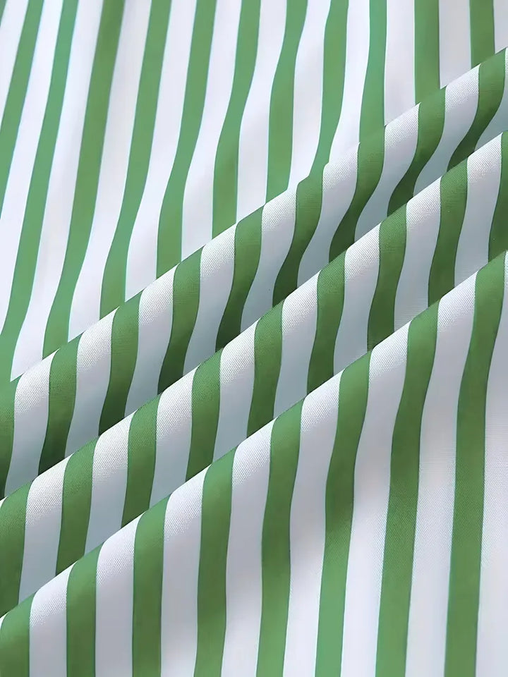 Men's Slim Fit Vertical Stripe Shirt | Stylish Casual Button-Down