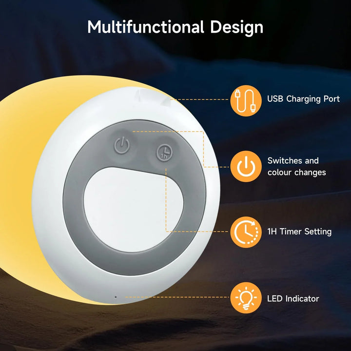 Baby Natlys for Feeding | BPA-Free Silicone Eye-Friendly Lamp