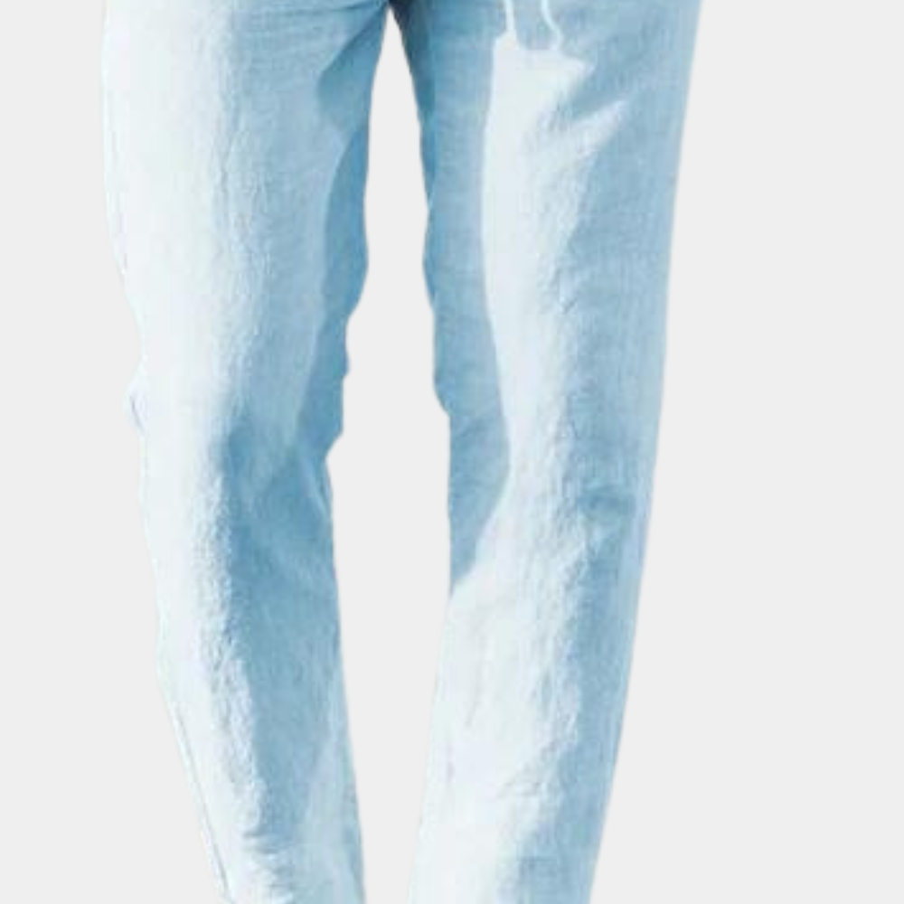 Men's Linen-Style Casual Pants | Relaxed Beach and Vacation Fit