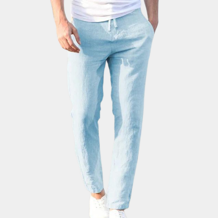 Men's Linen-Style Casual Pants | Relaxed Beach and Vacation Fit