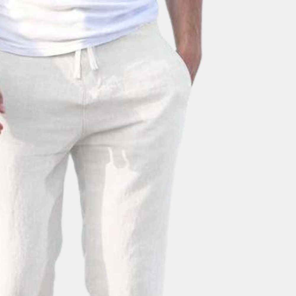 Men's Linen-Style Casual Pants | Relaxed Beach and Vacation Fit