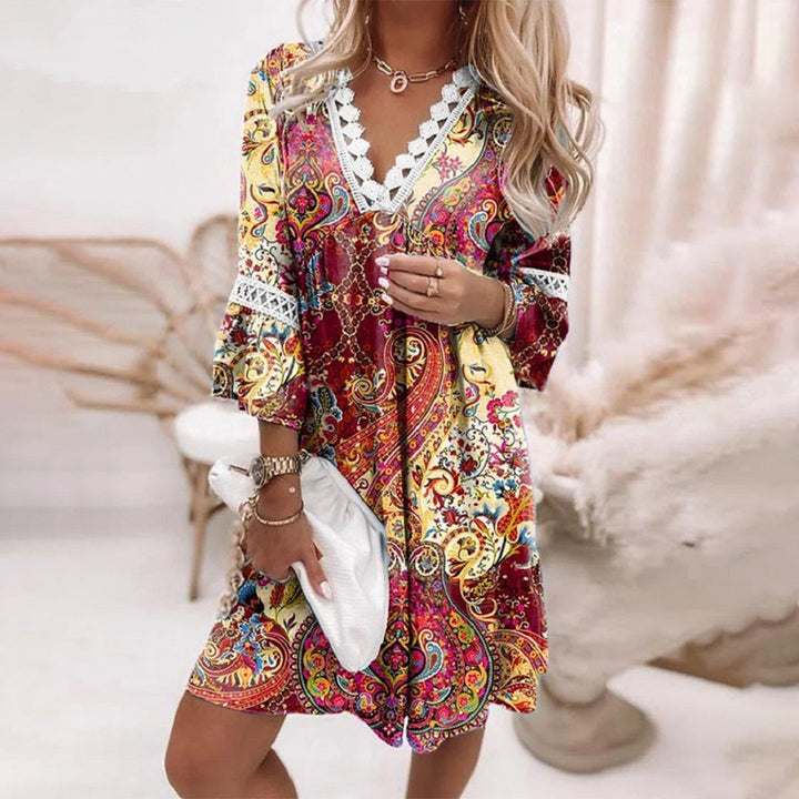 Γυναικείο Boho Καλοκαιρινό Φόρεμα | Πλεκτές Λεπτομέρειες