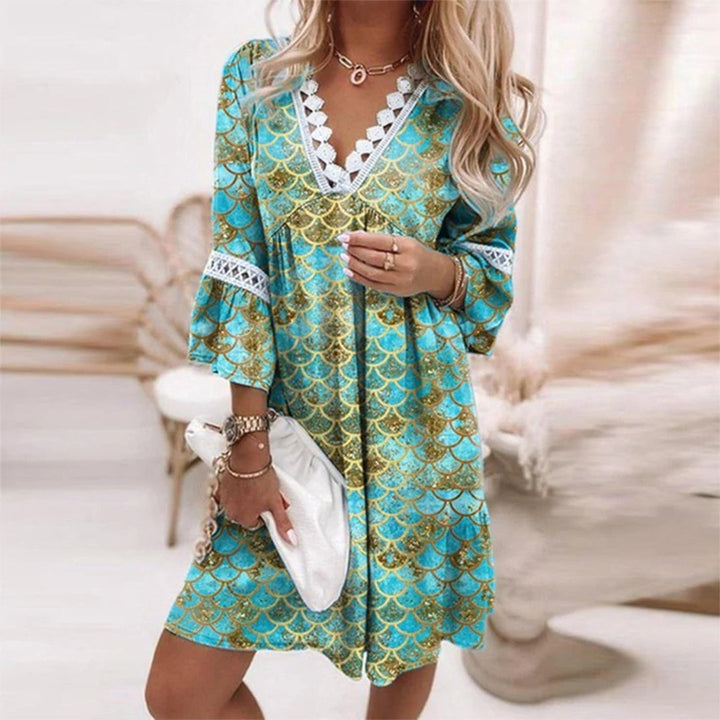 Γυναικείο Boho Καλοκαιρινό Φόρεμα | Πλεκτές Λεπτομέρειες