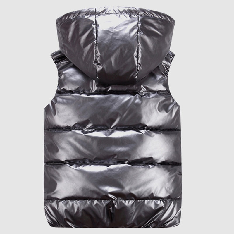 Veste sans manches matelassée à capuche pour homme | Veste isolante légère sans manches