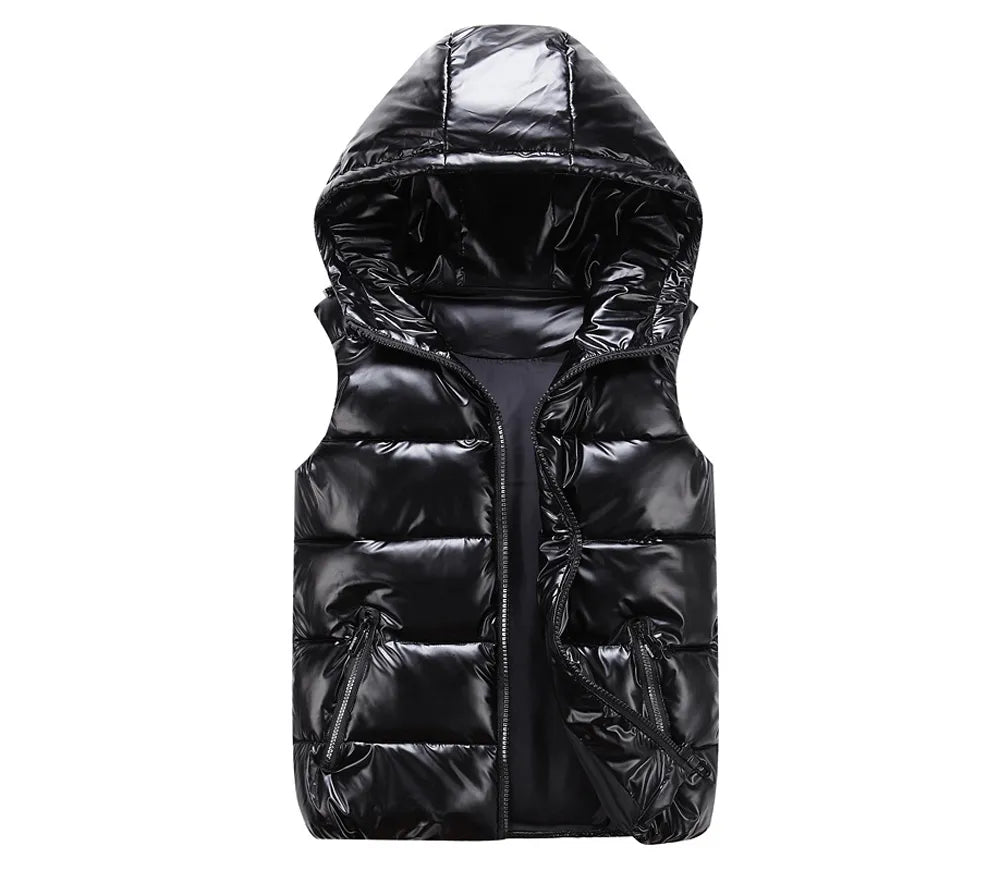 Veste sans manches matelassée à capuche pour homme | Veste isolante légère sans manches