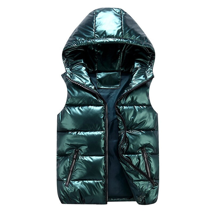 Veste sans manches matelassée à capuche pour homme | Veste isolante légère sans manches