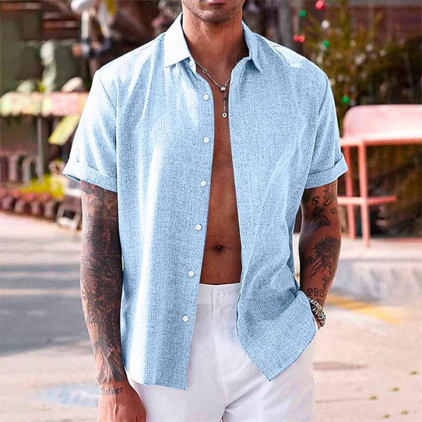 Men's Relaxed Linen-Style Shirt | Casual Summer Essential