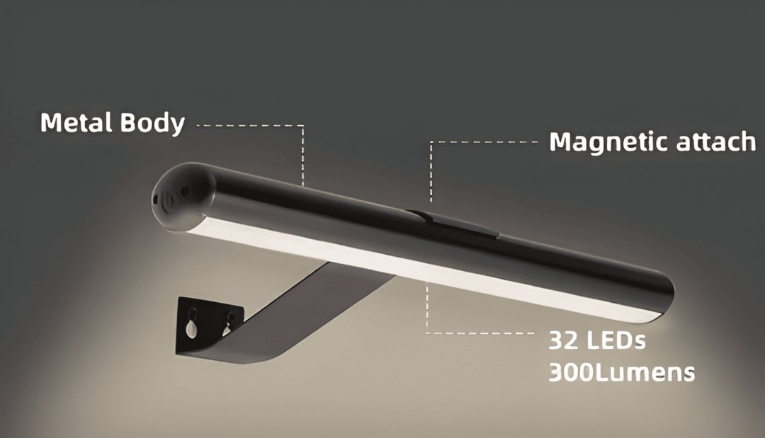 Magnetisk LED-Væglampe | 120° Drejelig Ledningsfri Lampe