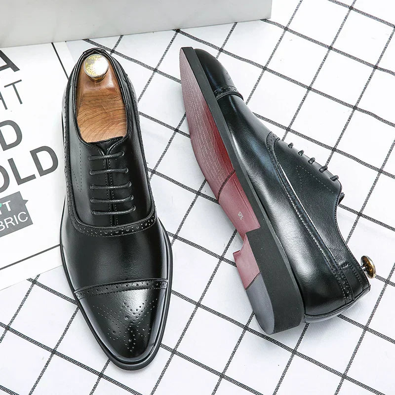 Ανδρικά Δερμάτινα Oxford Brogue Παπούτσια | Κλασικό Στυλ
