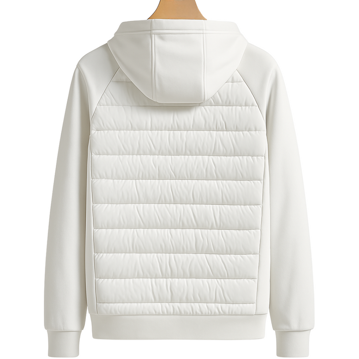 Men's White Hoodie Jacket | Business Casual Style