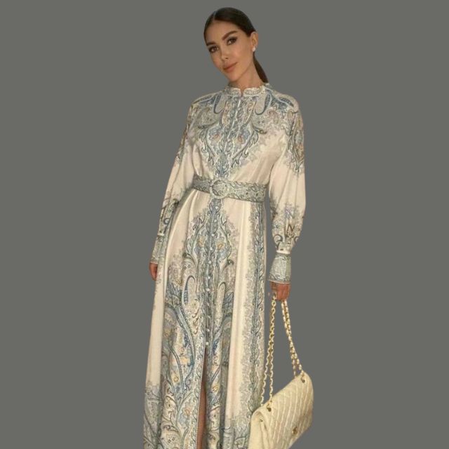 Aribella| Rochie în linie A cu imprimeu floral