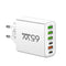 65W Krafthus Flere-Porte Hurtigoplader | 6-I-1 Nav