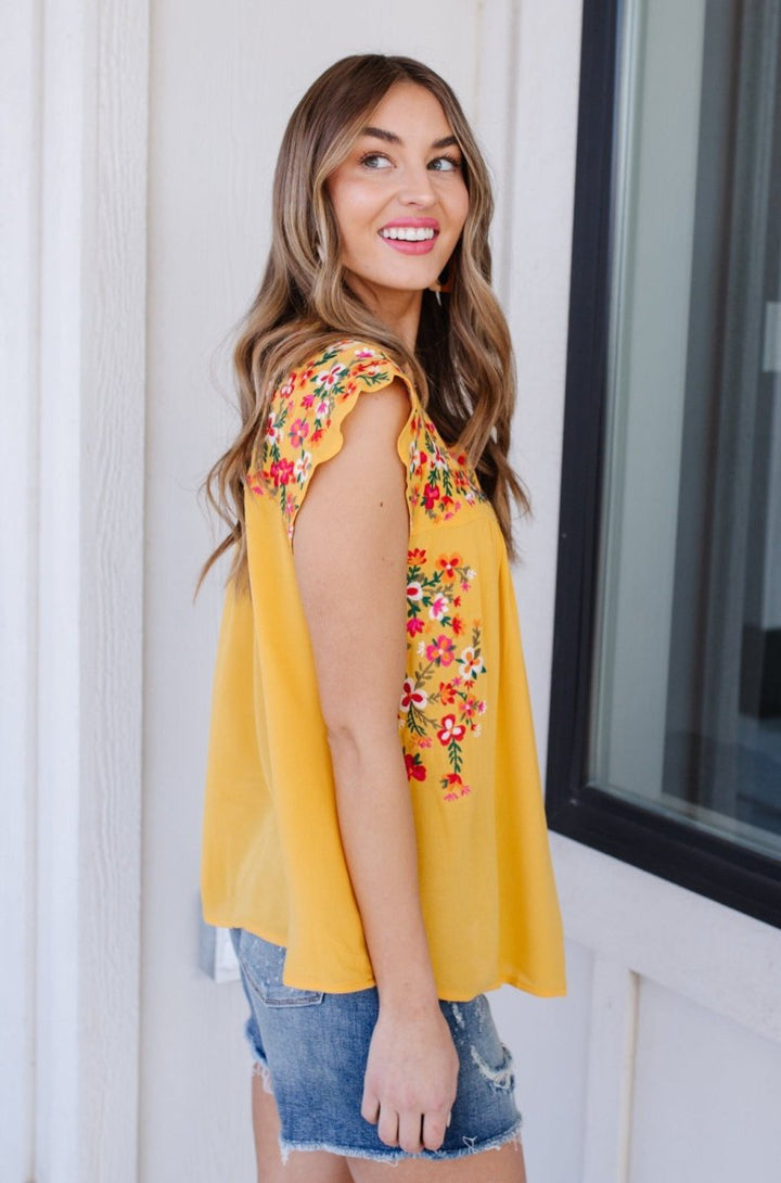 Ariadne | Blomstret Bluse til Kvinder