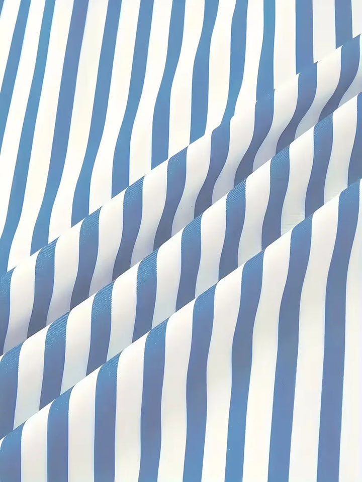 Men's Slim Fit Vertical Stripe Shirt | Stylish Casual Button-Down