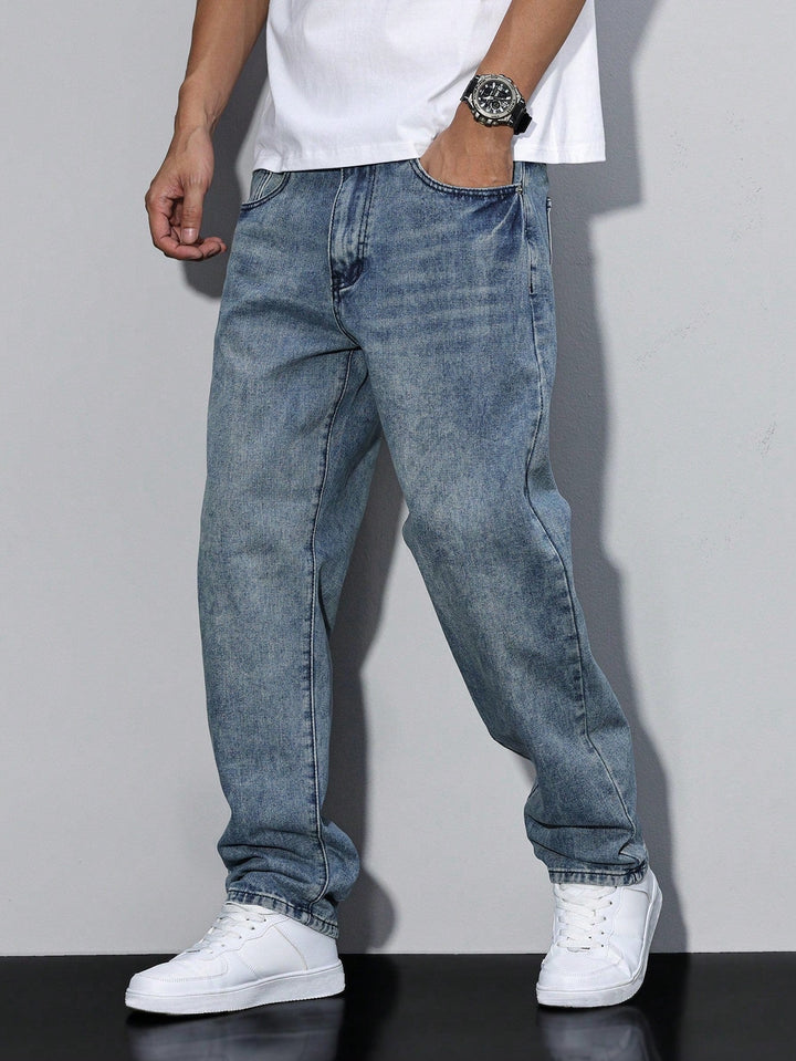 Herre Slank Pasform Jeans | Strække Hverdags Denimstil