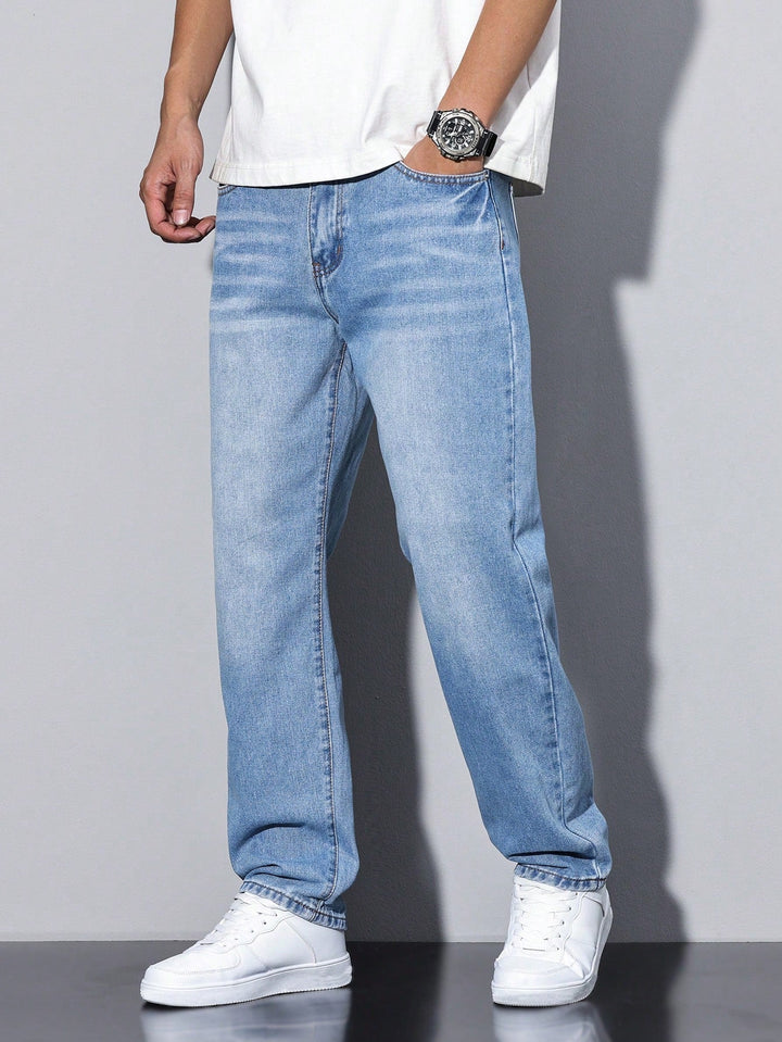 Herre Slank Pasform Jeans | Strække Hverdags Denimstil