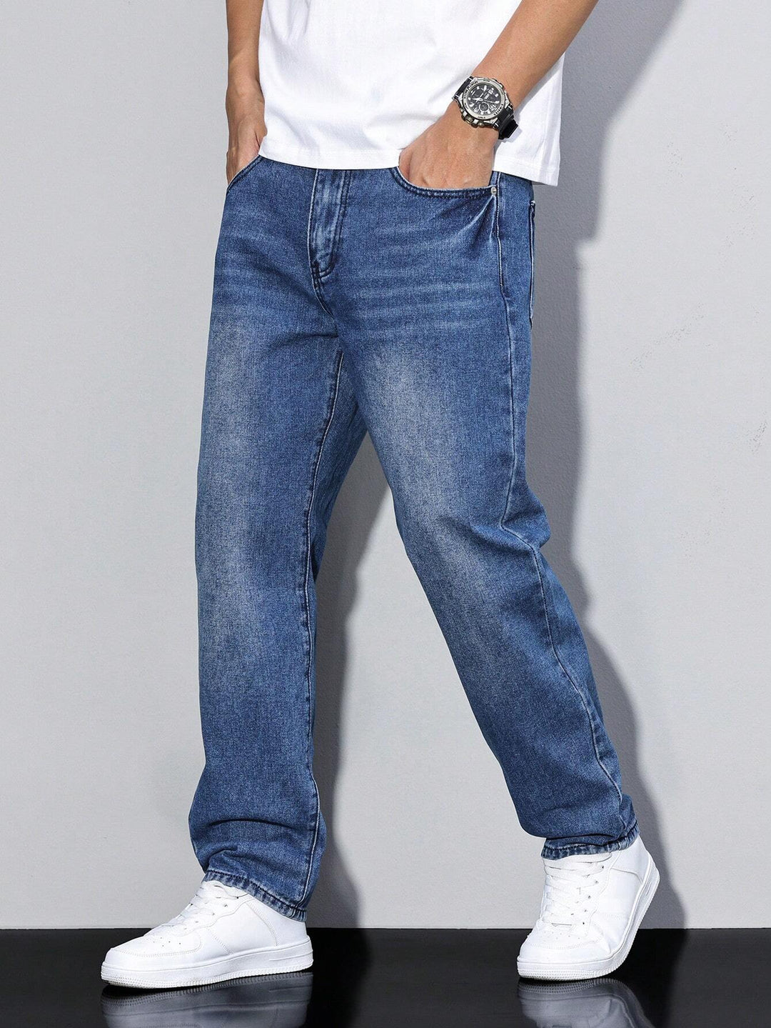 Herre Slank Pasform Jeans | Strække Hverdags Denimstil