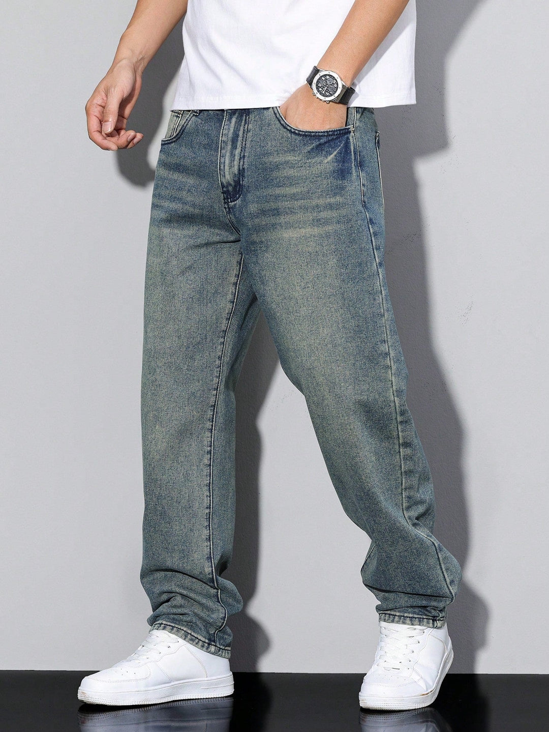 Herre Slank Pasform Jeans | Strække Hverdags Denimstil