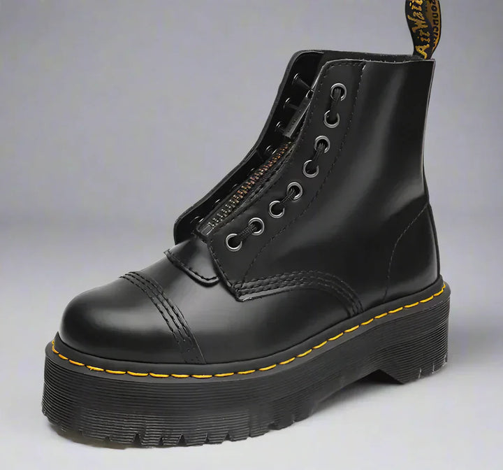 Ladies Leather Style Lace-Up Ankle Boots | Durable All-Season Classic