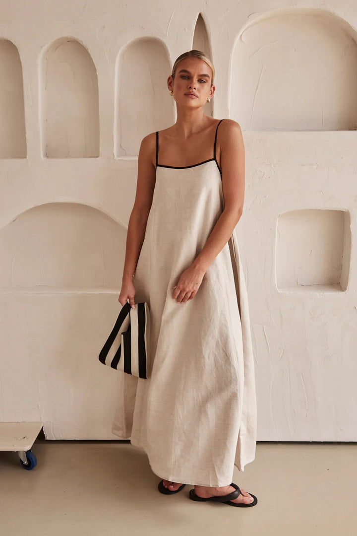Dámské špagetové šaty maxi | Elegantní svatební hostinský styl