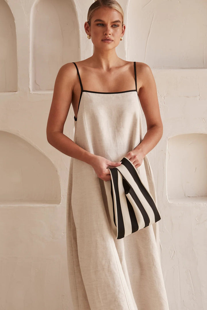 Dámské špagetové šaty maxi | Elegantní svatební hostinský styl