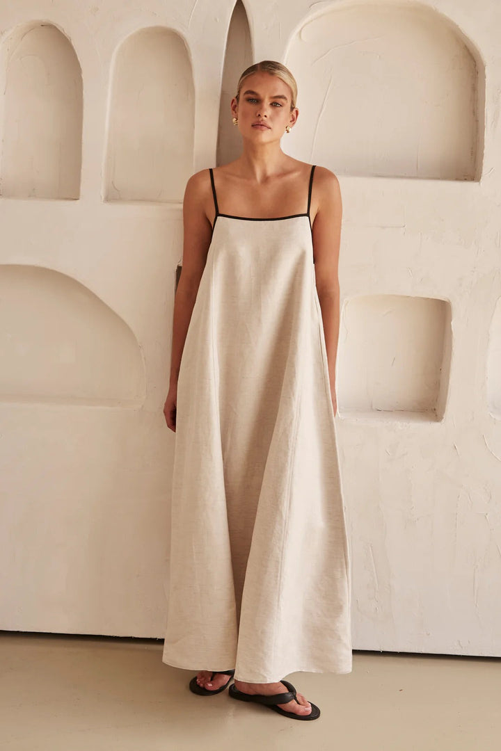 Dámské špagetové šaty maxi | Elegantní svatební hostinský styl