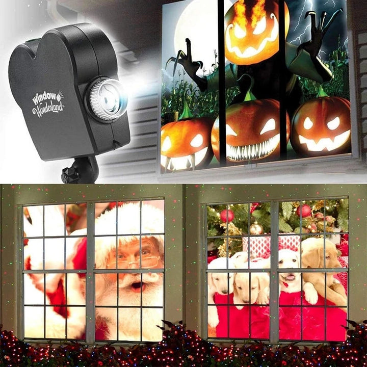 Vindue Projektor til Halloween- og Juledekorationer
