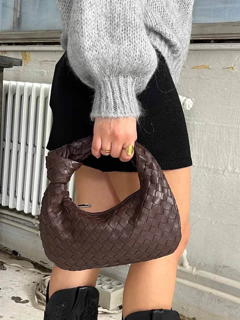 Mini sac tissé pour femme | Sac à main compact pour le quotidien