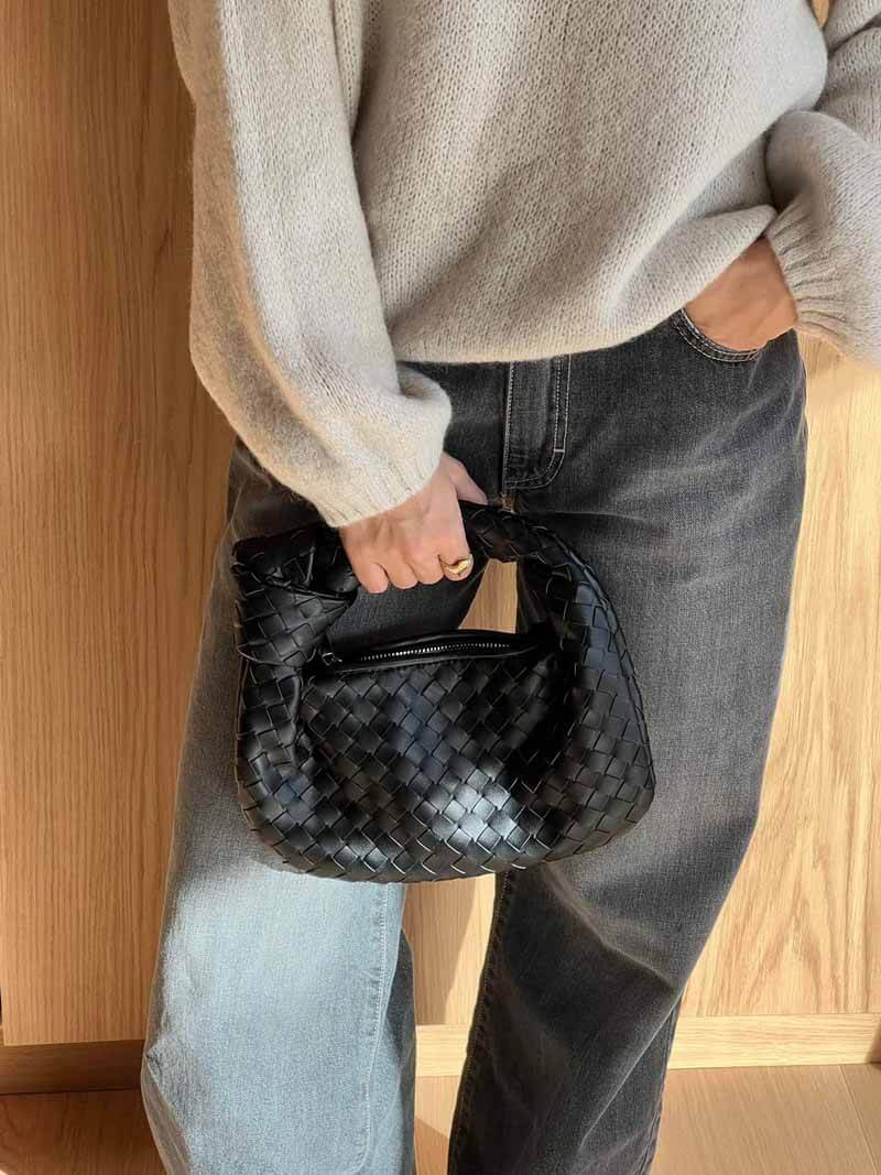 Mini sac tissé pour femme | Sac à main compact pour le quotidien