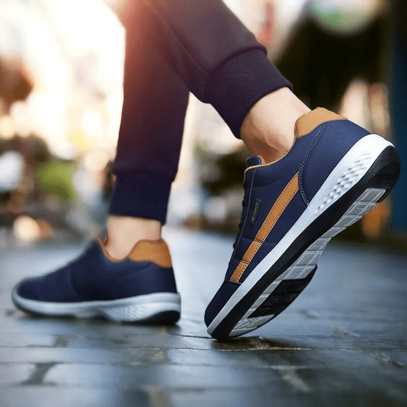 Męskie skórzane ortopedyczne buty komfortowe | Swobodny styl
