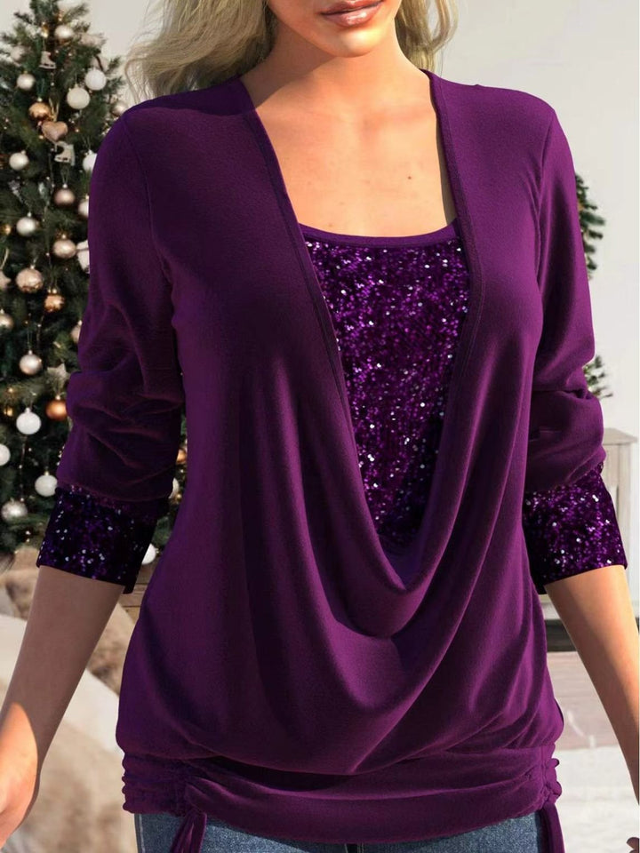 Dame Bourgogne Paillet Blúz | Elegáns és Csinos