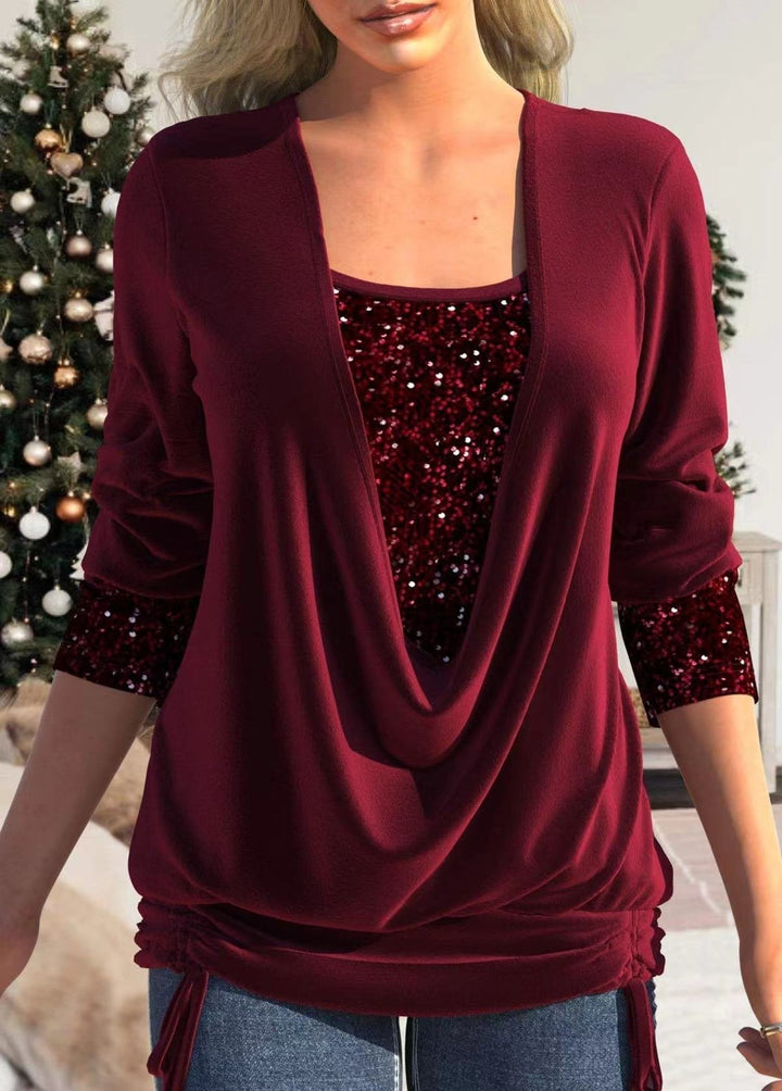 Dame Bourgogne Paillet Blúz | Elegáns és Csinos