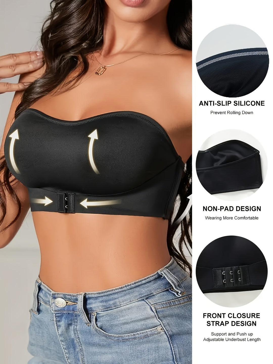 Dame Bandebh Idræt-Bh | Soutien-gorge de sport sans couture antidérapant et ajusté