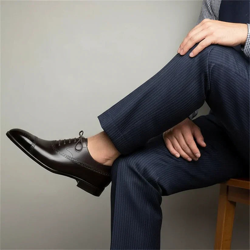 Ανδρικά Δερμάτινα Oxford Brogue Παπούτσια | Κλασικό Στυλ