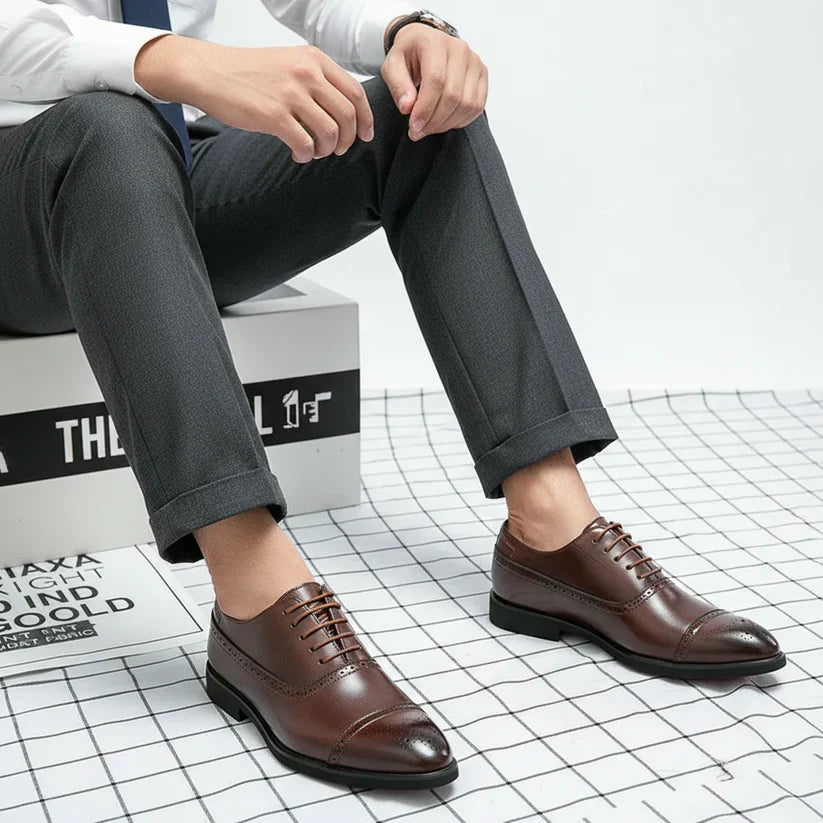 Ανδρικά Δερμάτινα Oxford Brogue Παπούτσια | Κλασικό Στυλ